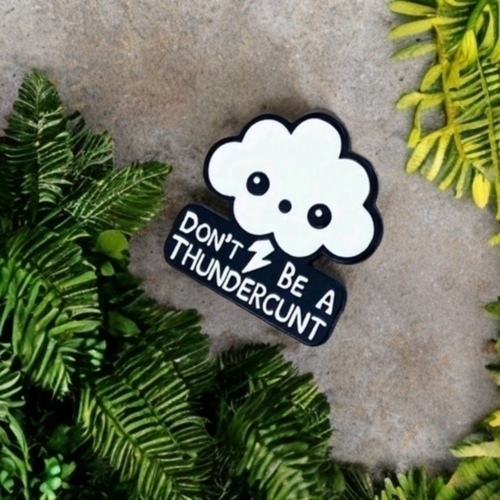 MODCLOTH PUNK FUNNY THUNDER PIN BROOCH
